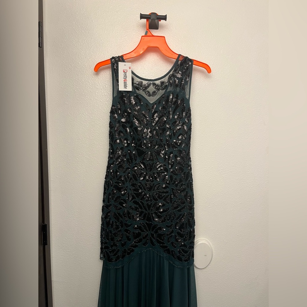 Elegant Green Sequin Dress
